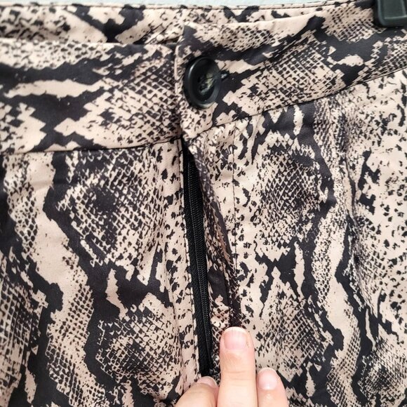 Shein Snake Print Mini Skirt with Button & Zip Closure Size S - Picture 2 of 7